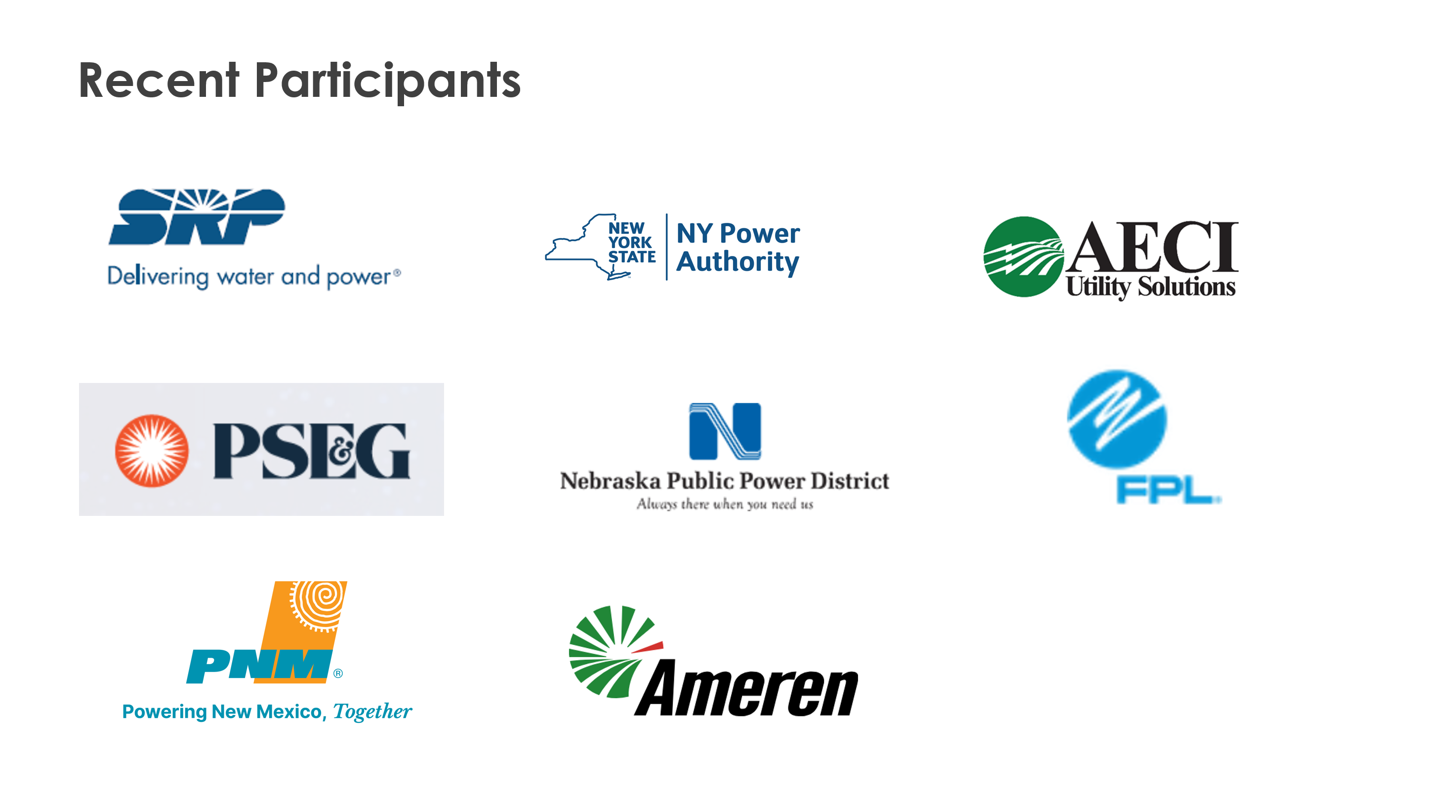 Recent Participants